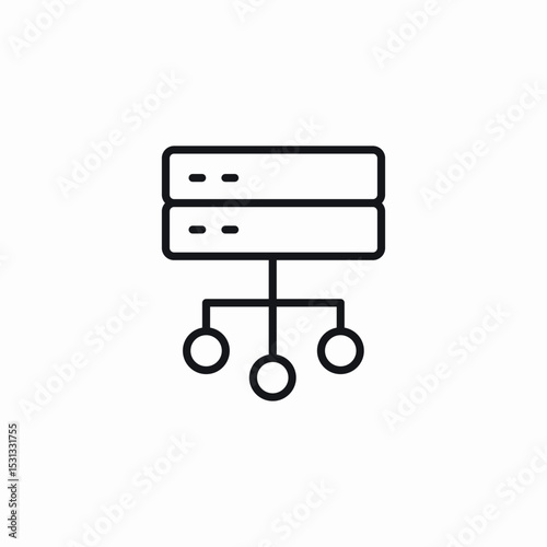 server connection network icon sign vector