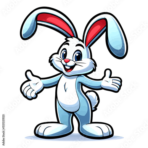 Adorable Cartoon Rabbit: A Happy Bunny Illustration