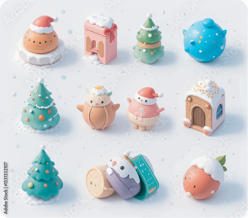 Colorful Digital Marketing 3D Icon Set - Cute and Minimalist