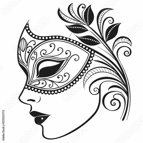 carnival mask vector illustration