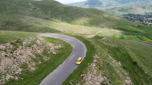 Wallpaper Mural A bird's-eye view of a road somewhere in the mountains of Armenia Torontodigital.ca