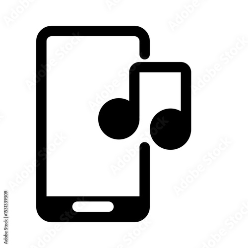 mobile phone with music icon