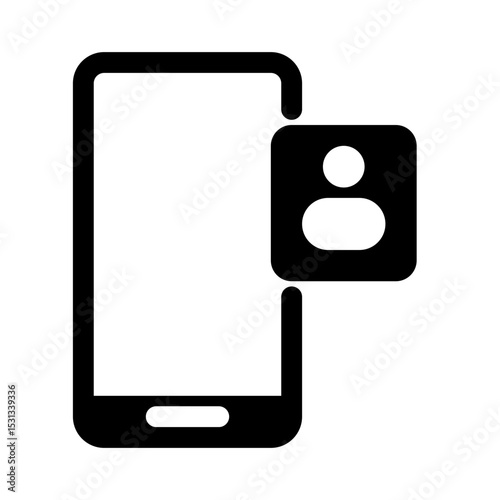 mobile phone with contact number icon