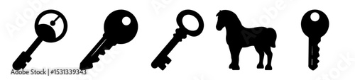 A whimsical collection of key silhouettes including a horse for good measure