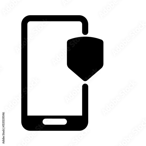 mobile phone with shield icon
