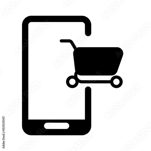 phone with shopping cart icon