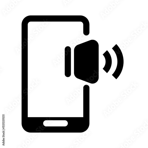 mobile phone with speaker icons