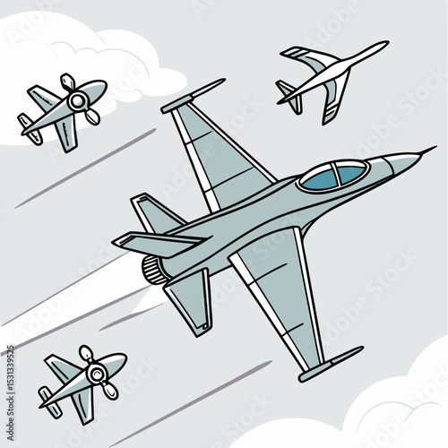 vector illustration of airplane