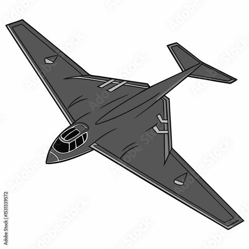 vector illustration of a jet airplane