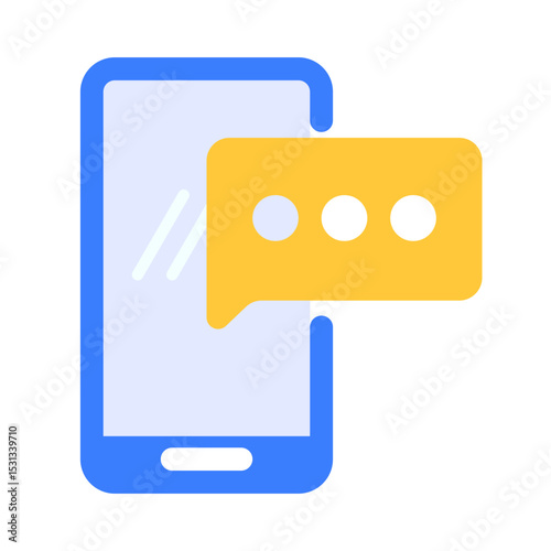 mobile phone with message bubble
