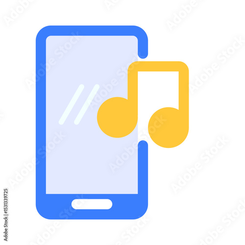mobile phone with music icon