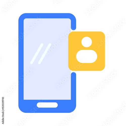 mobile phone with contact number icon