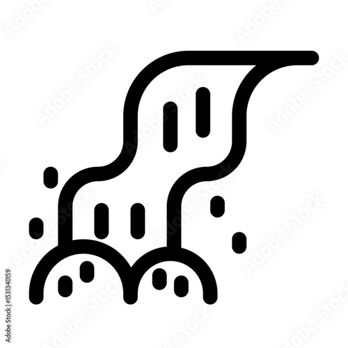 lineal icon of a waterfall