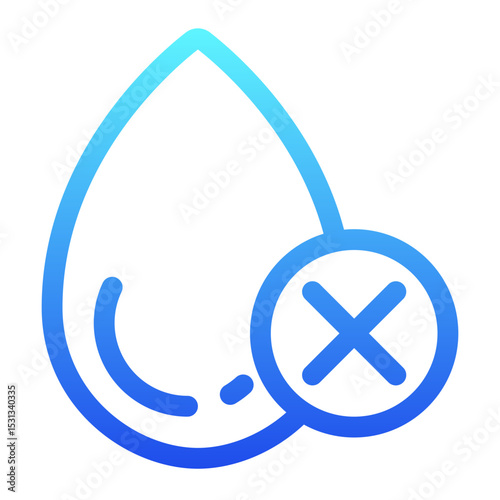 depleted water lineal icon style