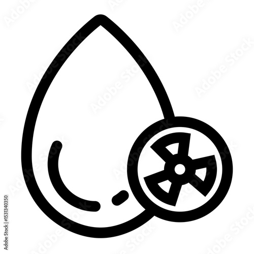 Radioactive liquid lineal icon style