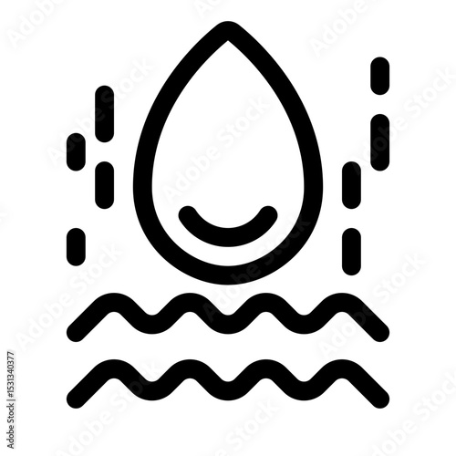 raining water icon illustration