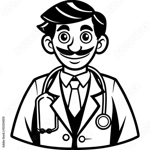 Cartoon Character of Doctor