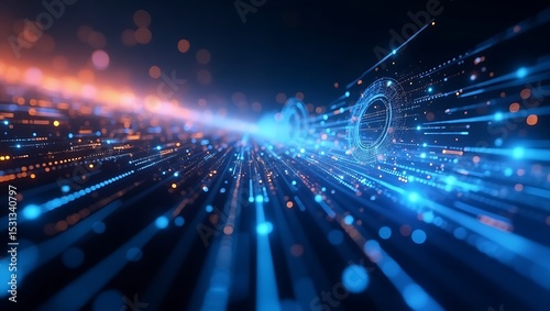 Vivant futuristic digital technology background. Generative Ai.