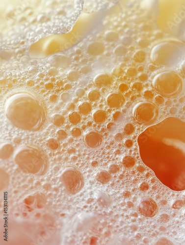 Molten Sugar Lace and Bubbles Closeup. Closeup macro wallpaper background texture.
