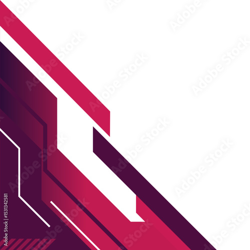 Futuristic Abstract Gradient Tech Geometric Corner