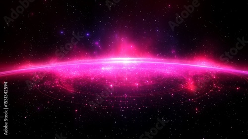 Pink galaxy with vibrant energy