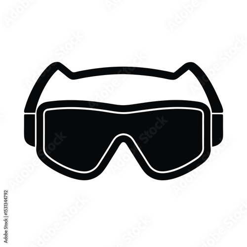 Safety goggles vector silhouette