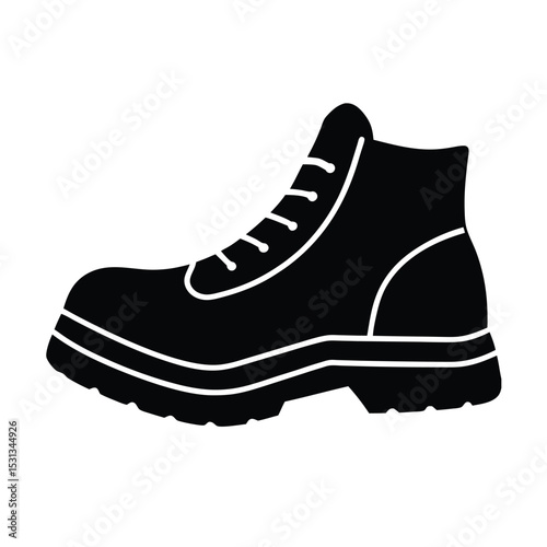 Safety shoes vector silhouette