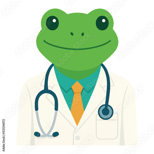 frog in a medical suit animal vector on a white background
Vector animal in a medical suit on a white background