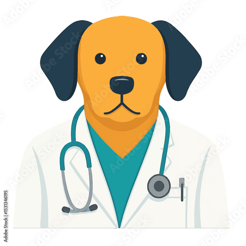dog in a medical suit animal vector on a white background
Vector animal in a medical suit on a white background