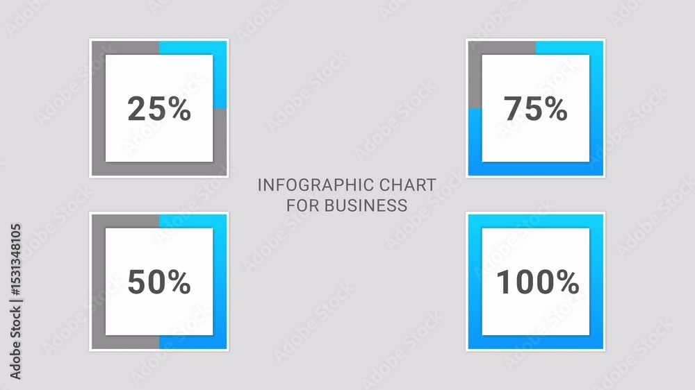 Loading animation progress with percentage, modern HUD interface data ...