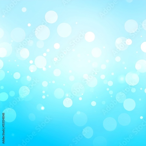 Abstract Blue Water Background with Glowing Particles
