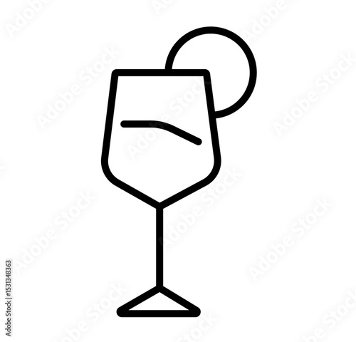 alcohol wine glass vector icon