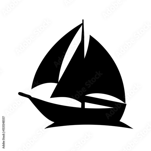 Elegant Sailboat Silhouette A Nautical Icon of Freedom and Adventure