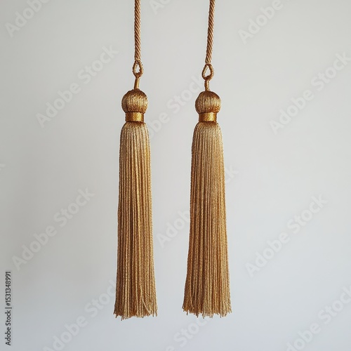 Wallpaper Mural Beige Tassels with Gold Accents Torontodigital.ca