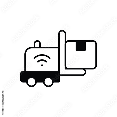 Smart Delivery Icon vector stock illustration