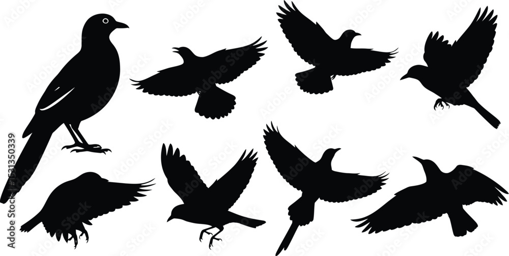 Obraz premium A collection of fifteen black flag icons with varying shapes and designs on a white background set