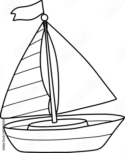 hand drawn sailboat