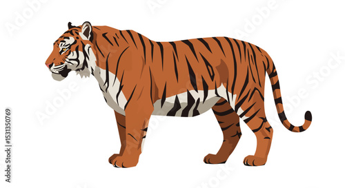 Majestic Bengal Tiger A Striking Illustration of Wildlife Power and Beauty