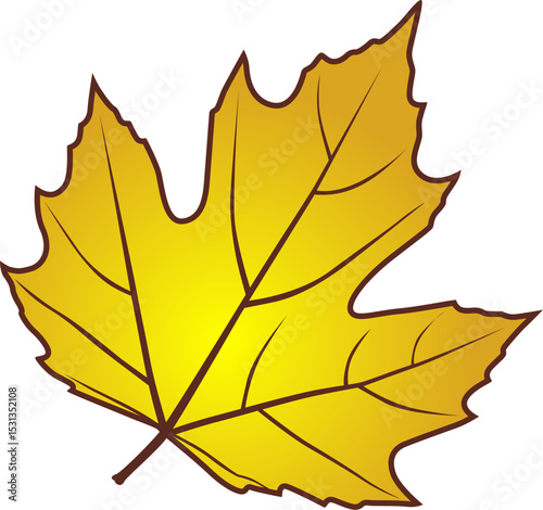 Autumn Leaf Vector Collection - Gradient Yellow