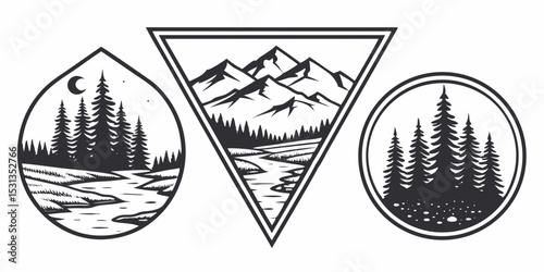 vector illustration of mountain