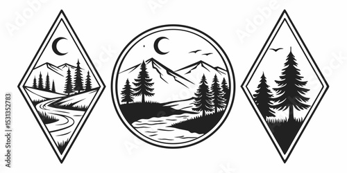 vector illustration of mountain
