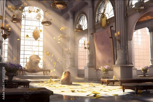Opulence in grandeur hall of gold