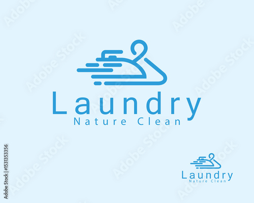 laundry logo creative design concept line art business