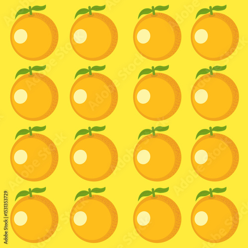 orange fruit vector illustration, seamless pattern with lemons, illustration of  Orange fruit, half and slices orange fruit for clipping path.