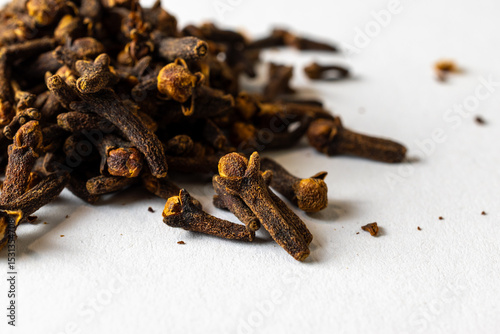 Fototapeta Naklejka Na Ścianę i Meble -  Clove spice with white background