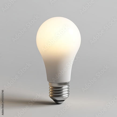 A bright LED lightbulb, smoothly rendered
