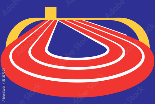 Abstract running track design athletics competition