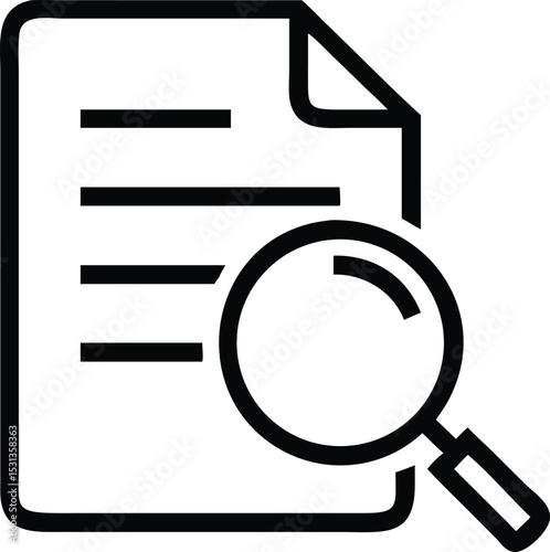 magnifying glass with document icon