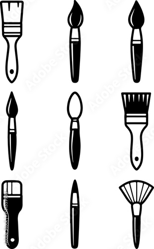Set of paint brush.eps