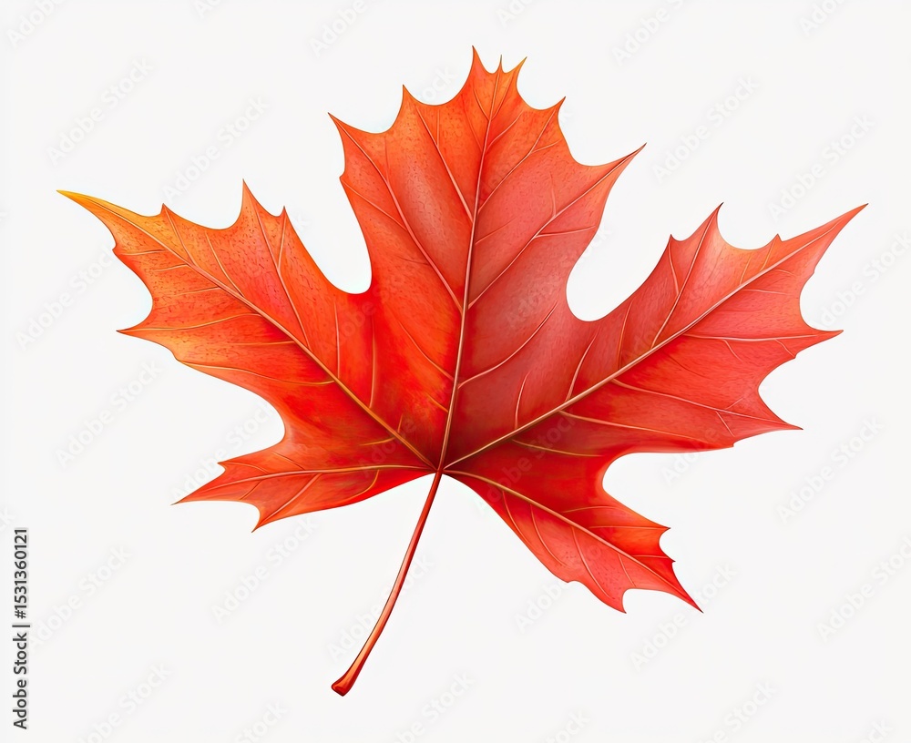 Obraz premium Vibrant autumn maple leaf